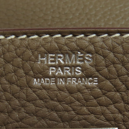 HERMES   Handbag Birkin 30 Etoupe SilverHardware Taurillon Clemence Ladies