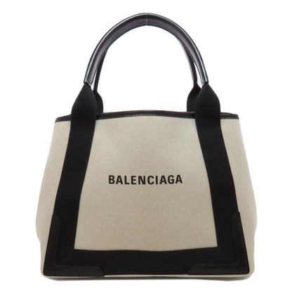 BALENCIAGA  339933 Handbag NAVY CABAS Canvas Ladies