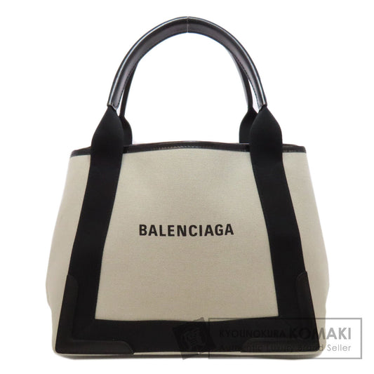 BALENCIAGA  339933 Handbag NAVY CABAS Canvas Ladies