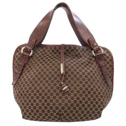 CELINE Macadam pattern Tote Bag Nylon LeatherLadies [Used]