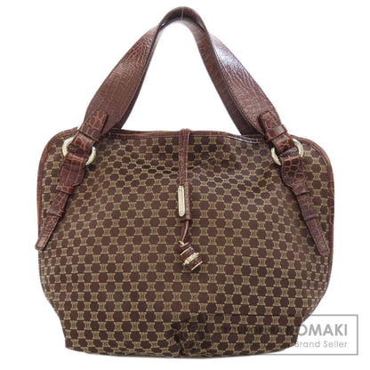 CELINE Macadam pattern Tote Bag Nylon LeatherLadies [Used]