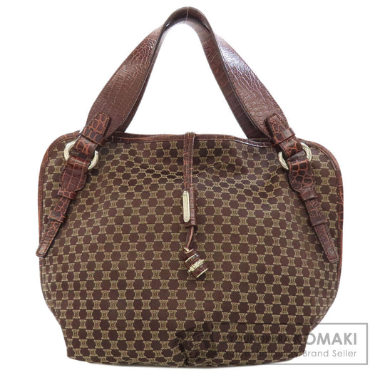 CELINE Macadam pattern Tote Bag Nylon LeatherLadies [Used]