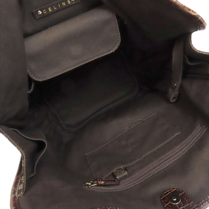 CELINE Macadam pattern Tote Bag Nylon LeatherLadies [Used]