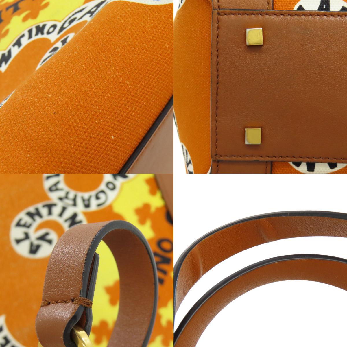 VALENTINO V logo mini bandana print 2WAY Handbag Canvas Ladies [Used]