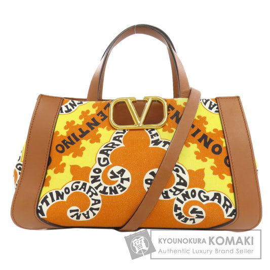 VALENTINO V logo mini bandana print 2WAY Handbag Canvas Ladies [Used]