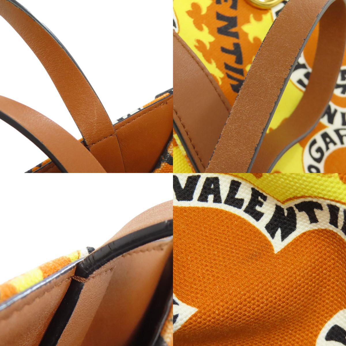 VALENTINO V logo mini bandana print 2WAY Handbag Canvas Ladies [Used]