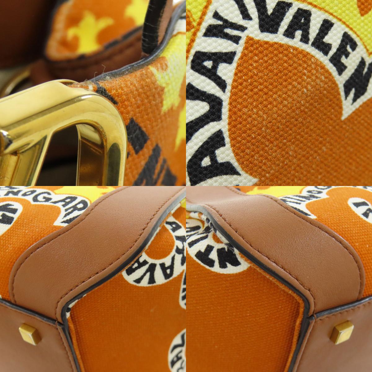 VALENTINO V logo mini bandana print 2WAY Handbag Canvas Ladies [Used]