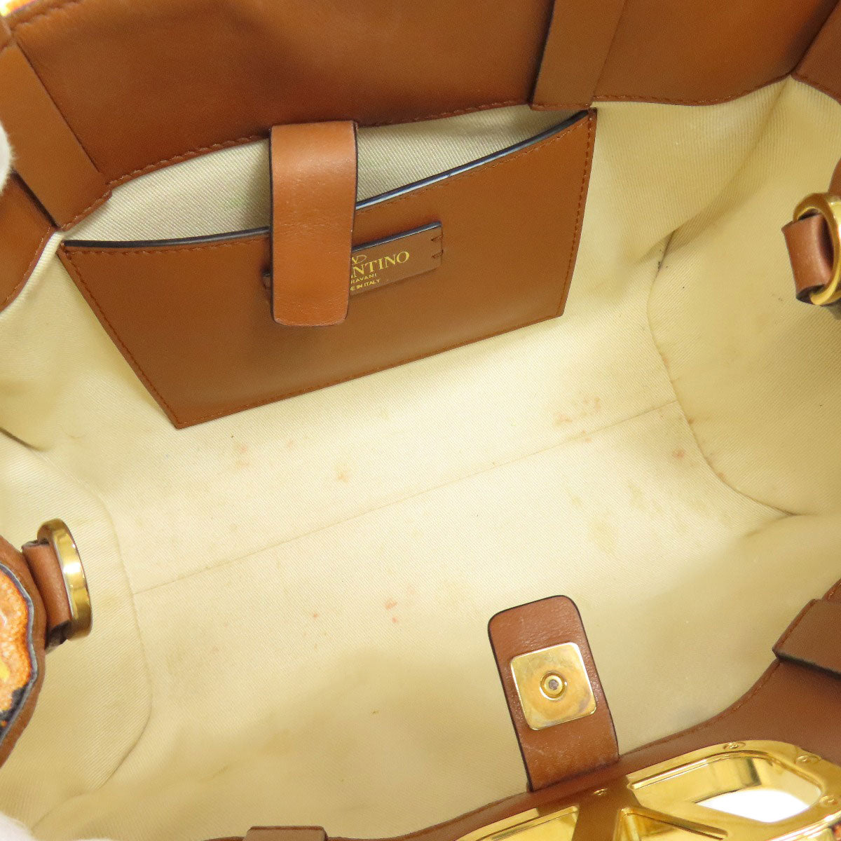 VALENTINO V logo mini bandana print 2WAY Handbag Canvas Ladies [Used]