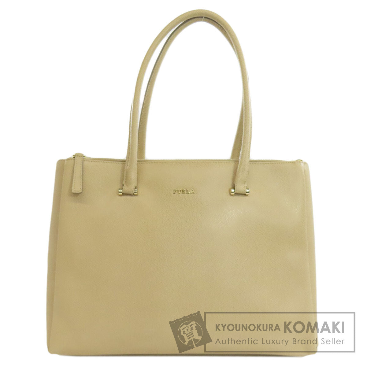 Furla Double fastener Tote Bag Leather Ladies [Used]