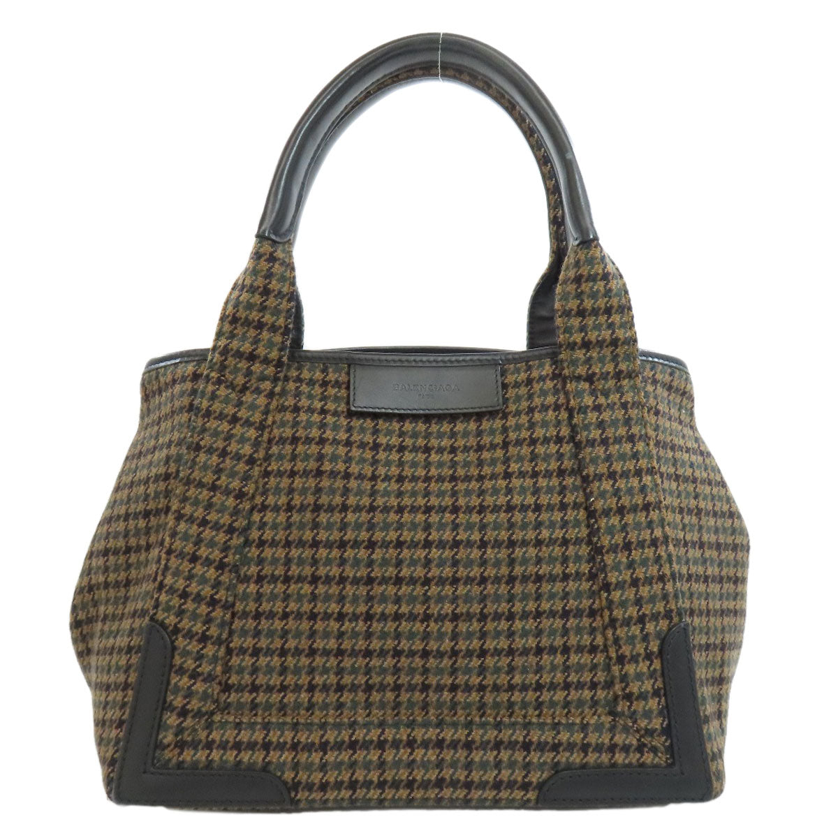 BALENCIAGA 339933 NAVY CABAS Handbag wool Ladies [Used]