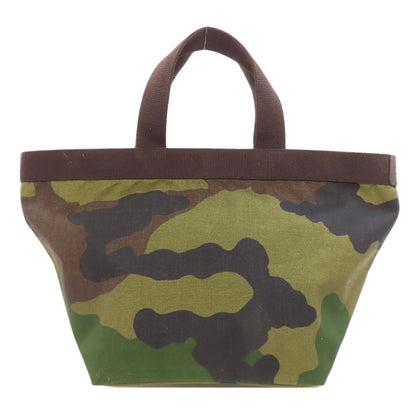 Herve Chapelier   Handbag Boat-shaped tote camouflage pattern Canvas Ladies