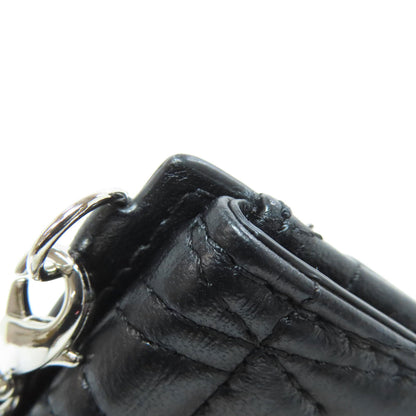 VERSACE With Chain Card Case Leather Ladies [Used]