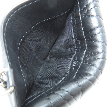 VERSACE With Chain Card Case Leather Ladies [Used]