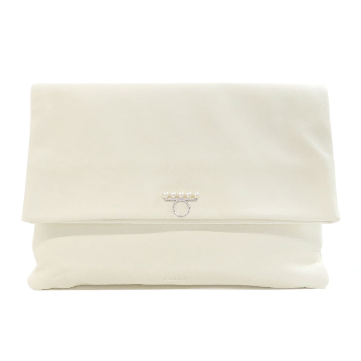 TASAKI   Clutch bag logo Leather Ladies