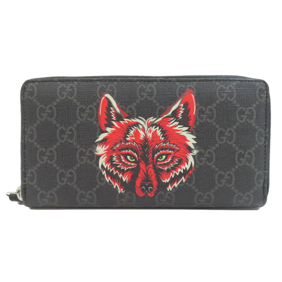 GUCCI  451273 Long wallet (with coin pocket) GG Supreme Wolf PVC Ladies