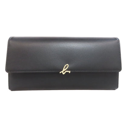 agnes b.   Long wallet (with coin pocket) logo Leather Ladies