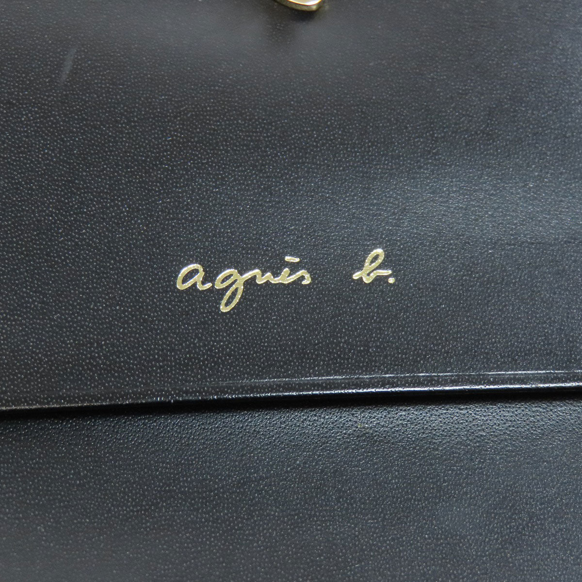 agnes b.   Long wallet (with coin pocket) logo Leather Ladies