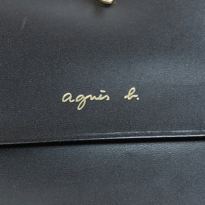 agnes b.   Long wallet (with coin pocket) logo Leather Ladies