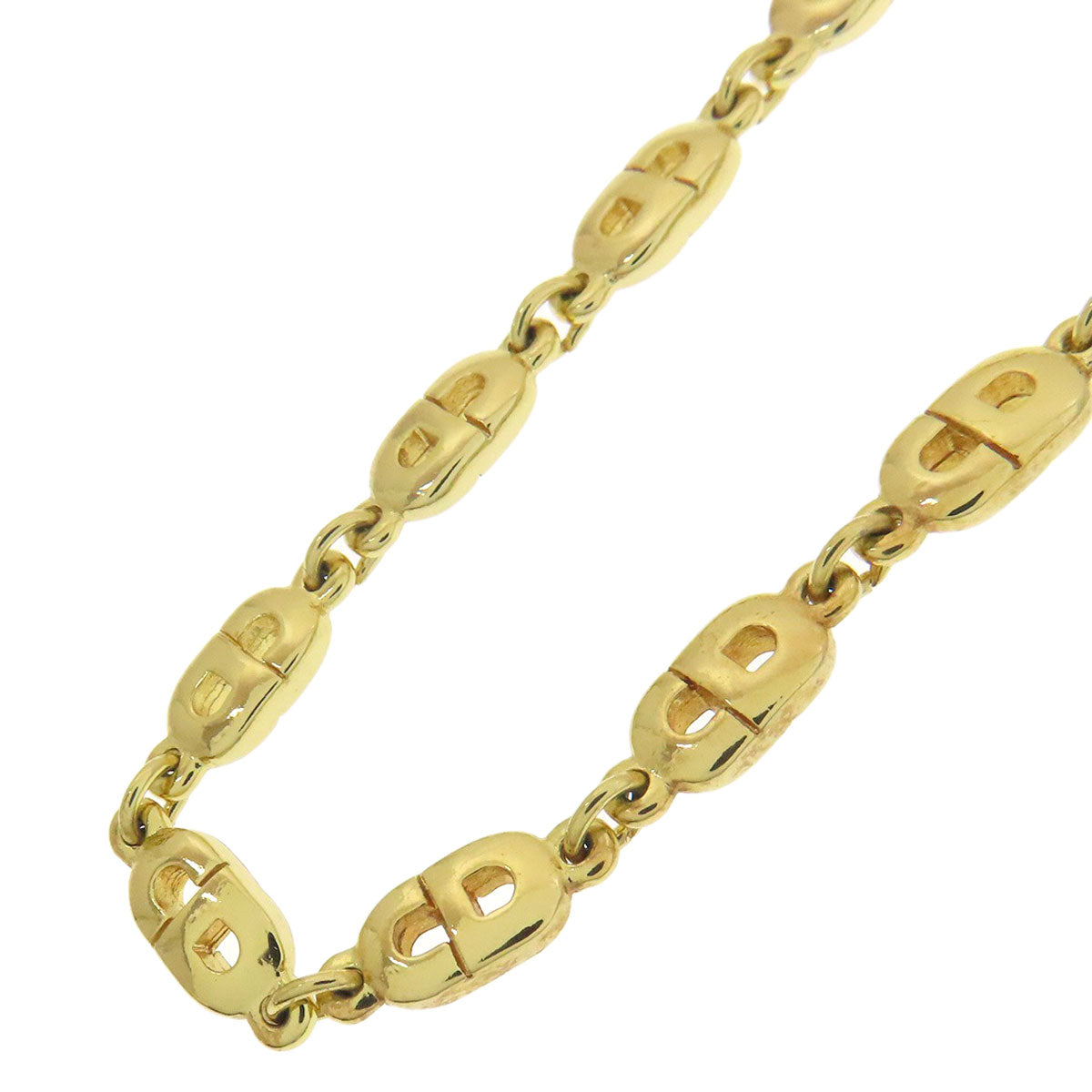 CHRISTIAN DIOR CD Logo Chain Necklace Metal Ladies [Used]