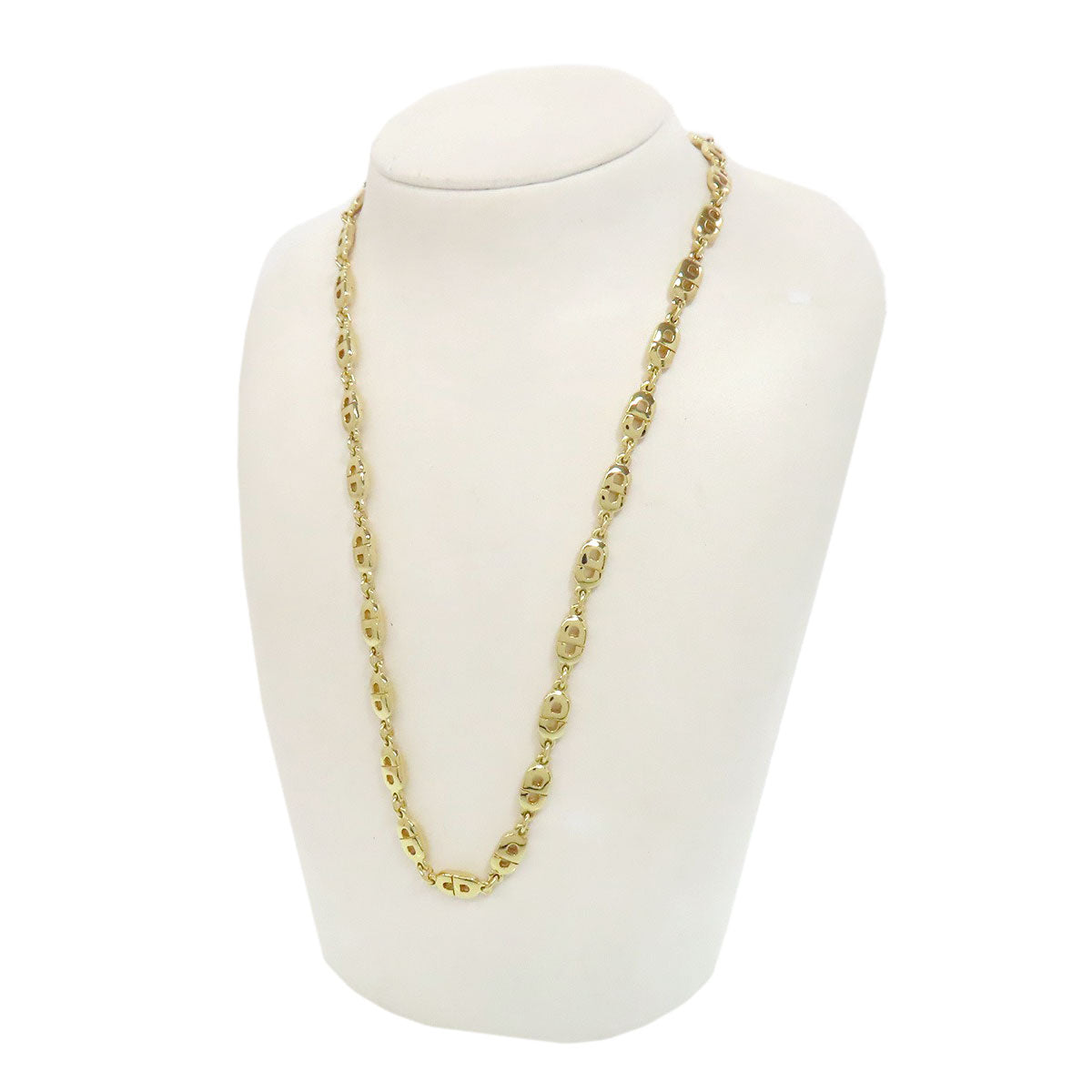 CHRISTIAN DIOR CD Logo Chain Necklace Metal Ladies [Used]