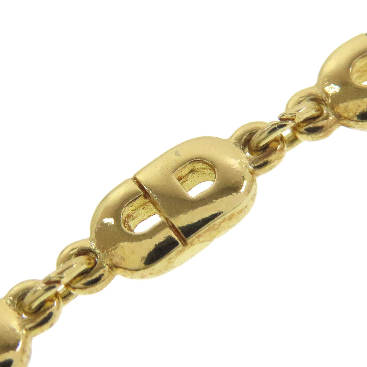 CHRISTIAN DIOR CD Logo Chain Necklace Metal Ladies [Used]