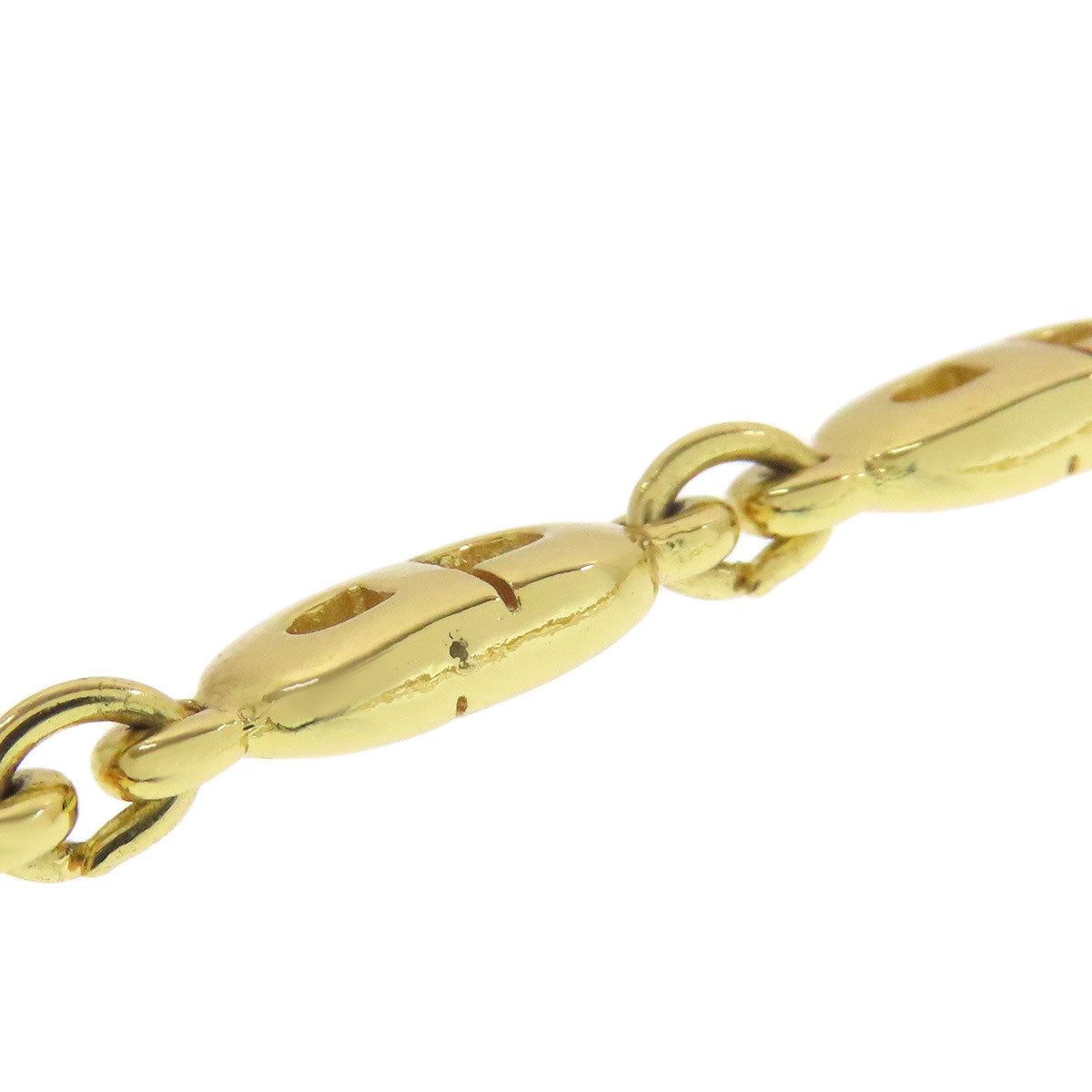 CHRISTIAN DIOR CD Logo Chain Necklace Metal Ladies [Used]