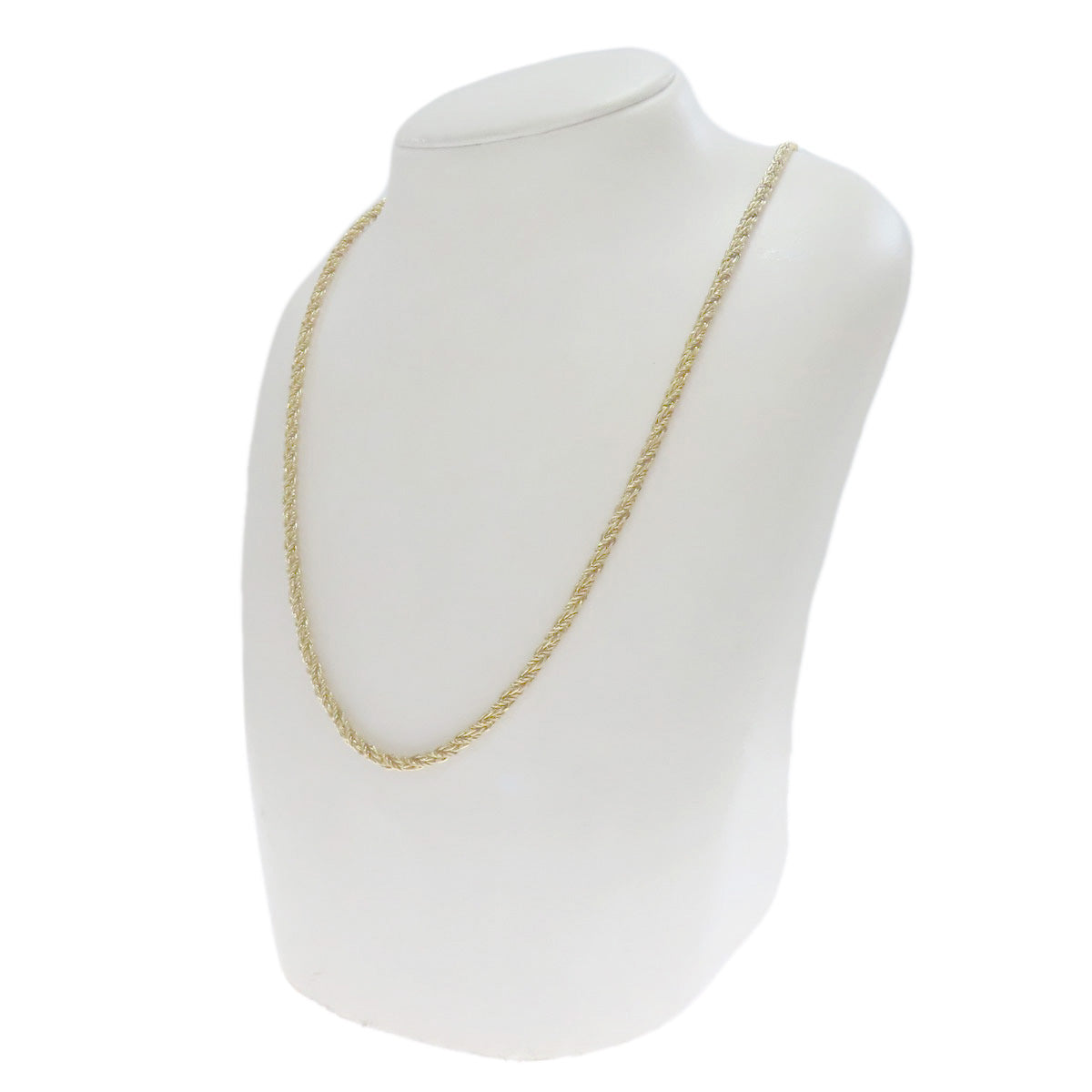 CHRISTIAN DIOR Rope Chain Necklace Metal Ladies [Used]