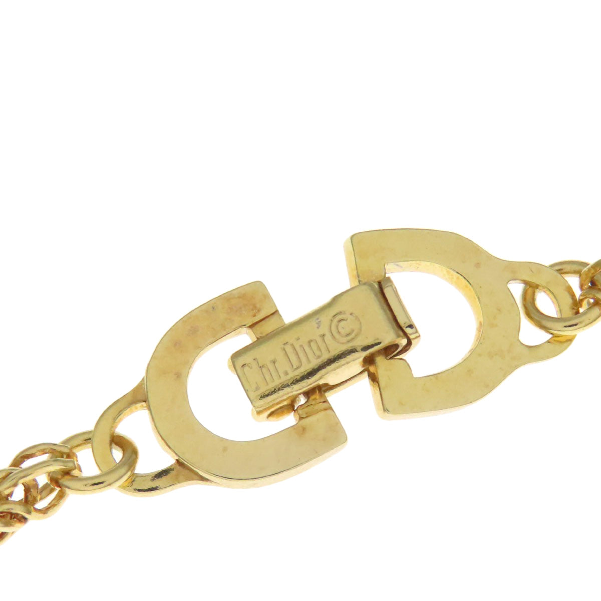 CHRISTIAN DIOR Rope Chain Necklace Metal Ladies [Used]