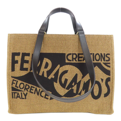 Salvatore Ferragamo   Tote Bag Logo Tote Bag 2WAY Raffia CalfLadies