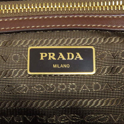 PRADA   Tote Bag logo Canvas LeatherLadies