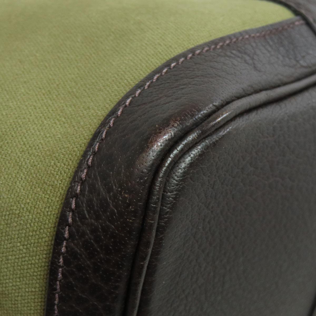 HERMES Garden Party PM Silver Hardware Tote Bag Towar Officche Ladies [Used]