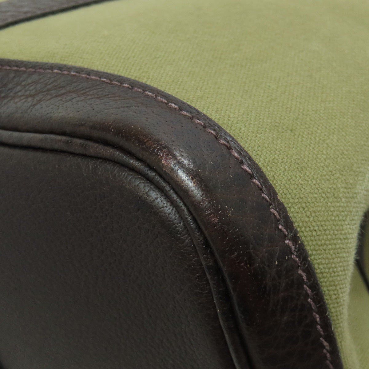 HERMES Garden Party PM Silver Hardware Tote Bag Towar Officche Ladies [Used]