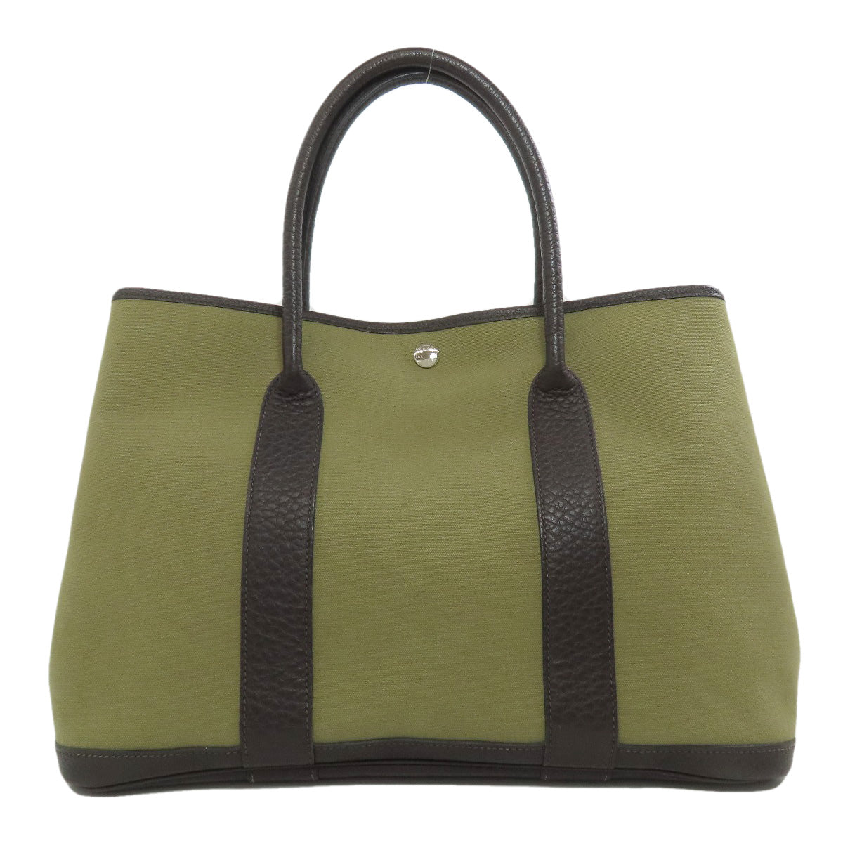 HERMES Garden Party PM Silver Hardware Tote Bag Towar Officche Ladies [Used]