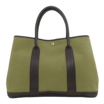 HERMES Garden Party PM Silver Hardware Tote Bag Towar Officche Ladies [Used]