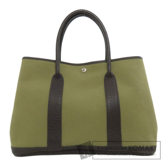 HERMES Garden Party PM Silver Hardware Tote Bag Towar Officche Ladies [Used]