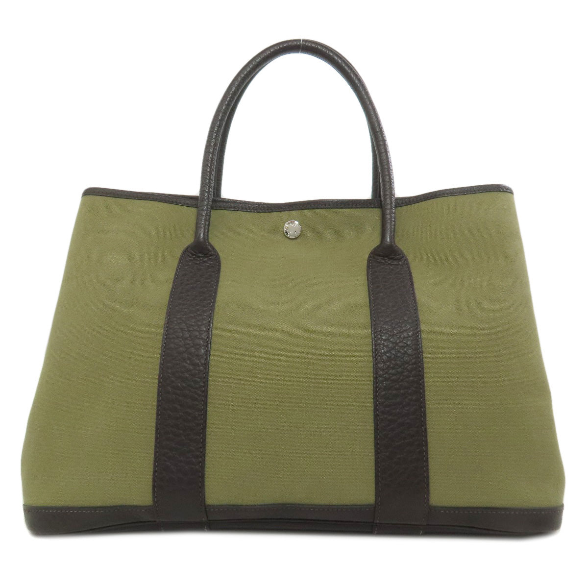 HERMES Garden Party PM Silver Hardware Tote Bag Towar Officche Ladies [Used]