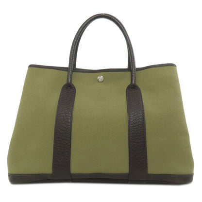 HERMES Garden Party PM Silver Hardware Tote Bag Towar Officche Ladies [Used]