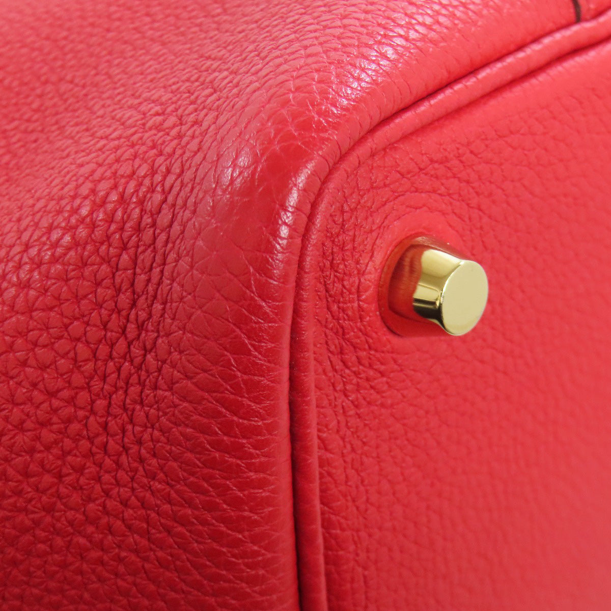 HERMES Picotin Lock PM Vermilion GoldHardware Handbag Taurillon Clemence Ladies [Used]
