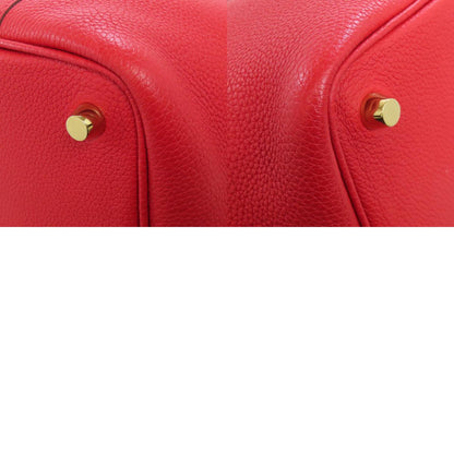 HERMES Picotin Lock PM Vermilion GoldHardware Handbag Taurillon Clemence Ladies [Used]