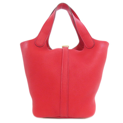 HERMES Picotin Lock PM Vermilion GoldHardware Handbag Taurillon Clemence Ladies [Used]