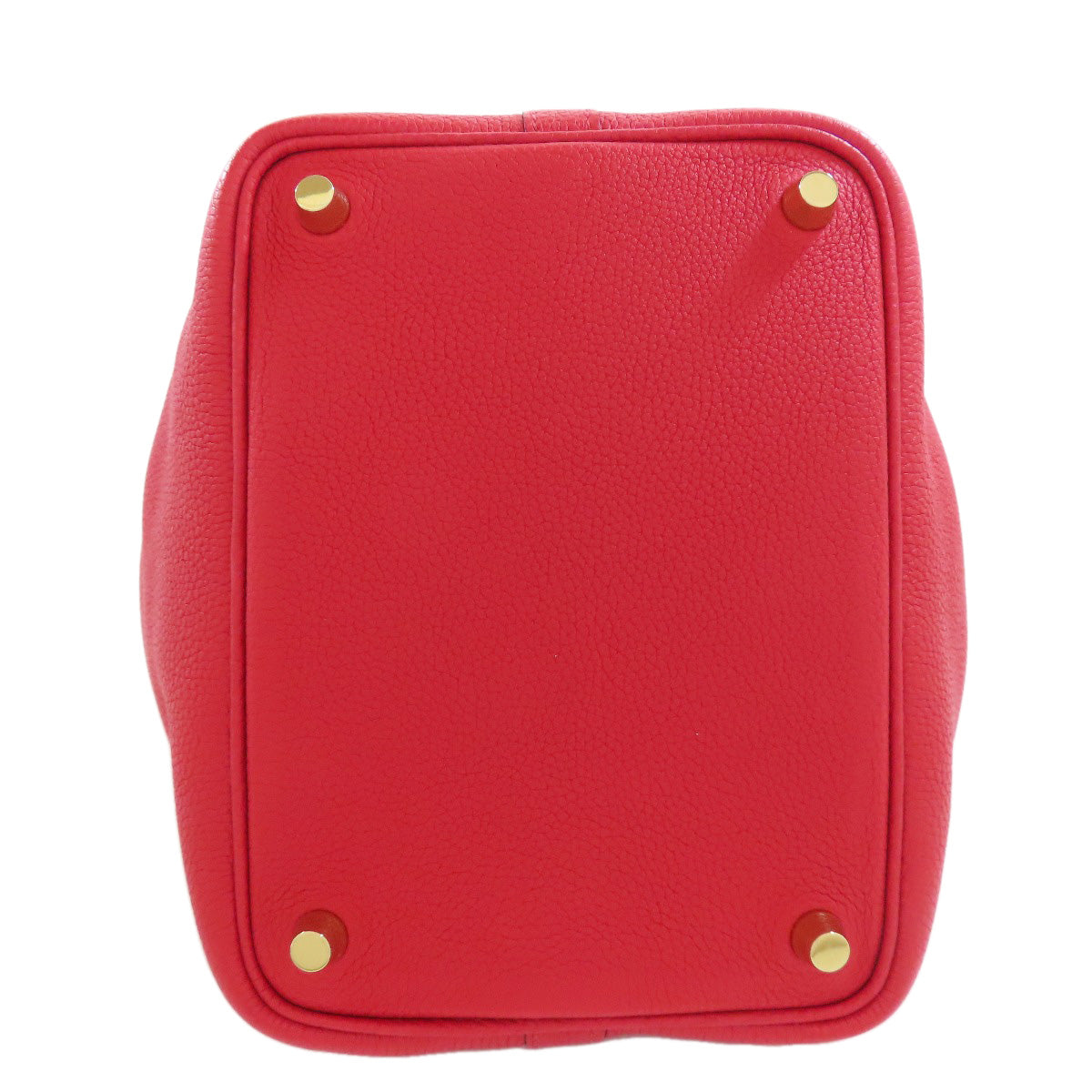 HERMES Picotin Lock PM Vermilion GoldHardware Handbag Taurillon Clemence Ladies [Used]