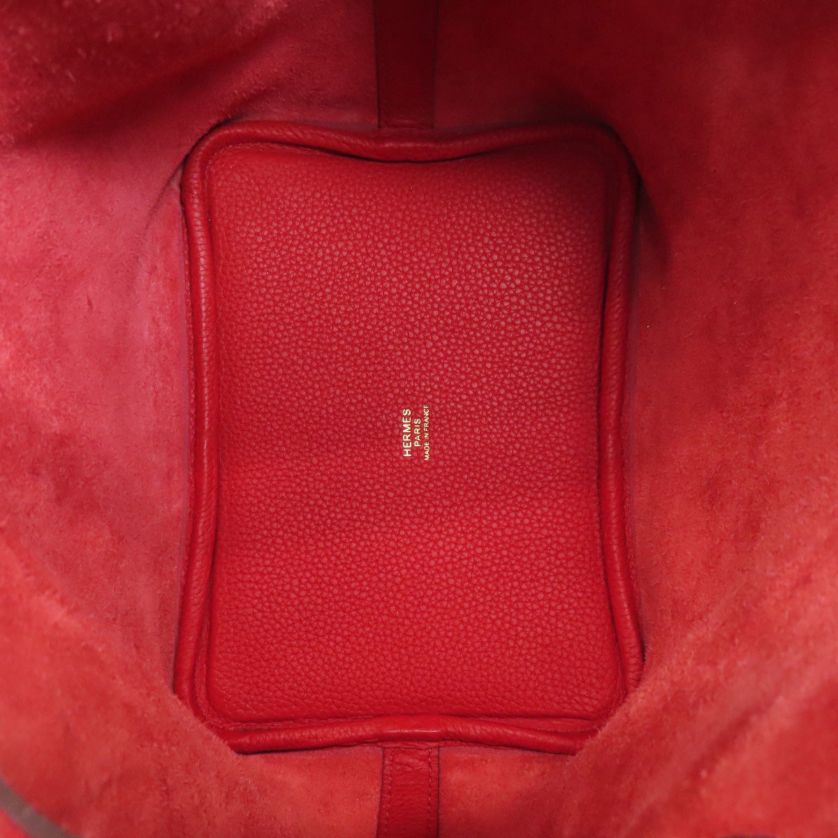 HERMES Picotin Lock PM Vermilion GoldHardware Handbag Taurillon Clemence Ladies [Used]