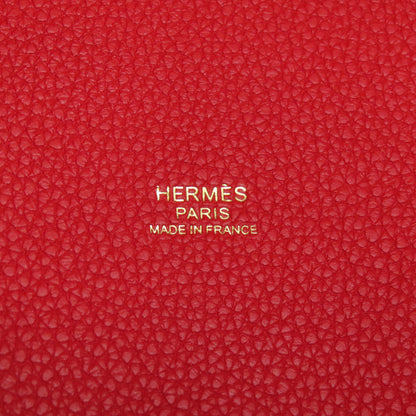 HERMES Picotin Lock PM Vermilion GoldHardware Handbag Taurillon Clemence Ladies [Used]
