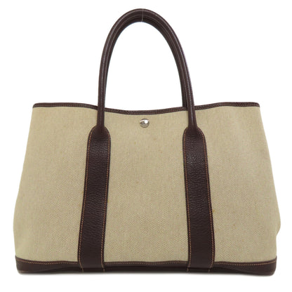 HERMES Garden Party PM Maron SilverHardware Tote Bag Tower ash Ladies [Used]