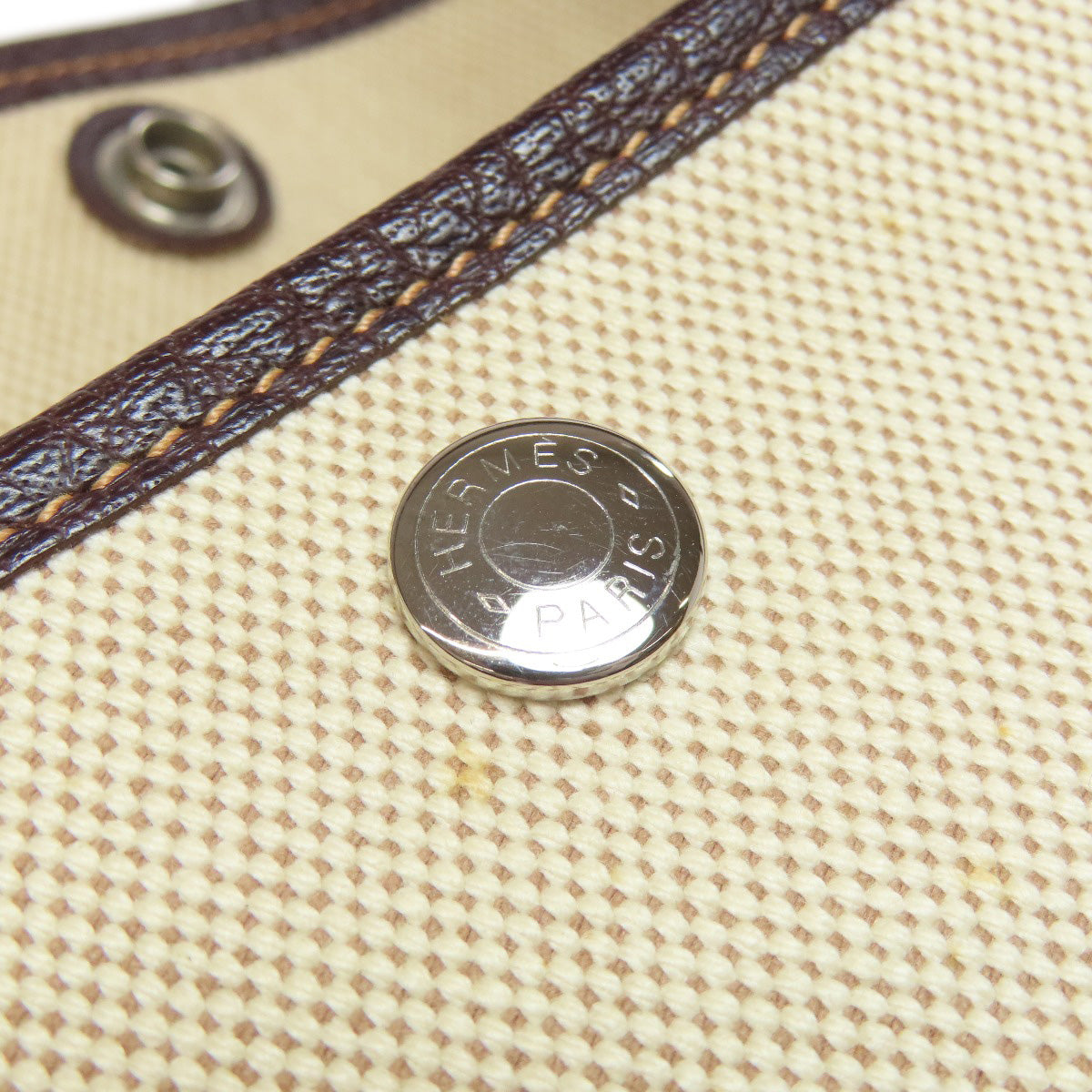 HERMES Garden Party PM Maron SilverHardware Tote Bag Tower ash Ladies [Used]