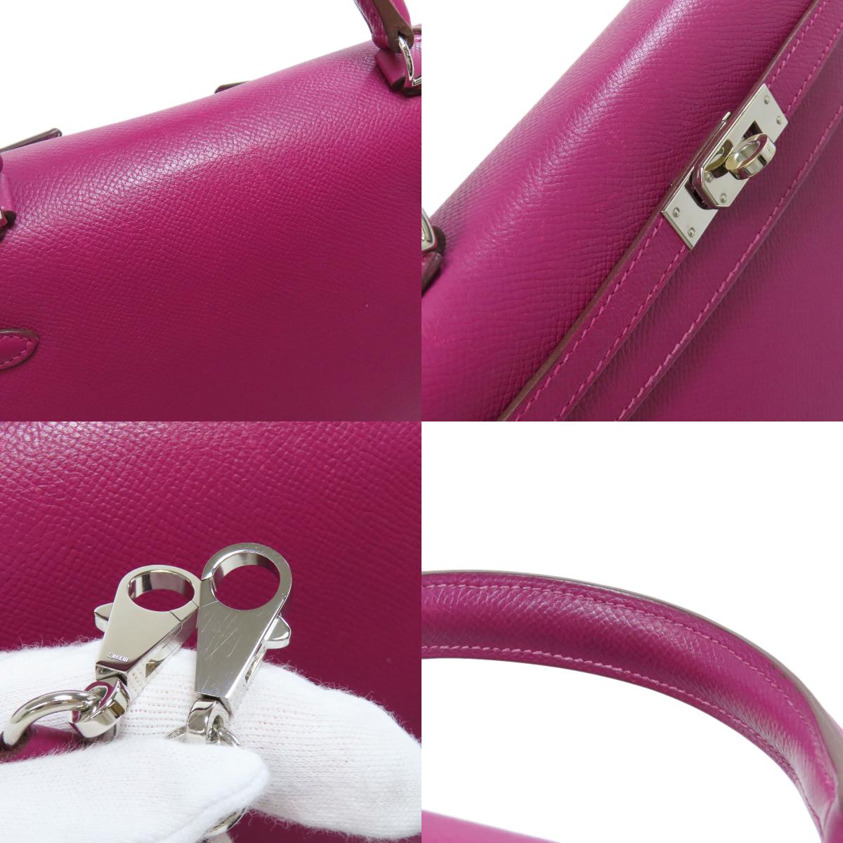 HERMES Kelly 25 SilverHardware Handbag Epsom Ladies [Used]