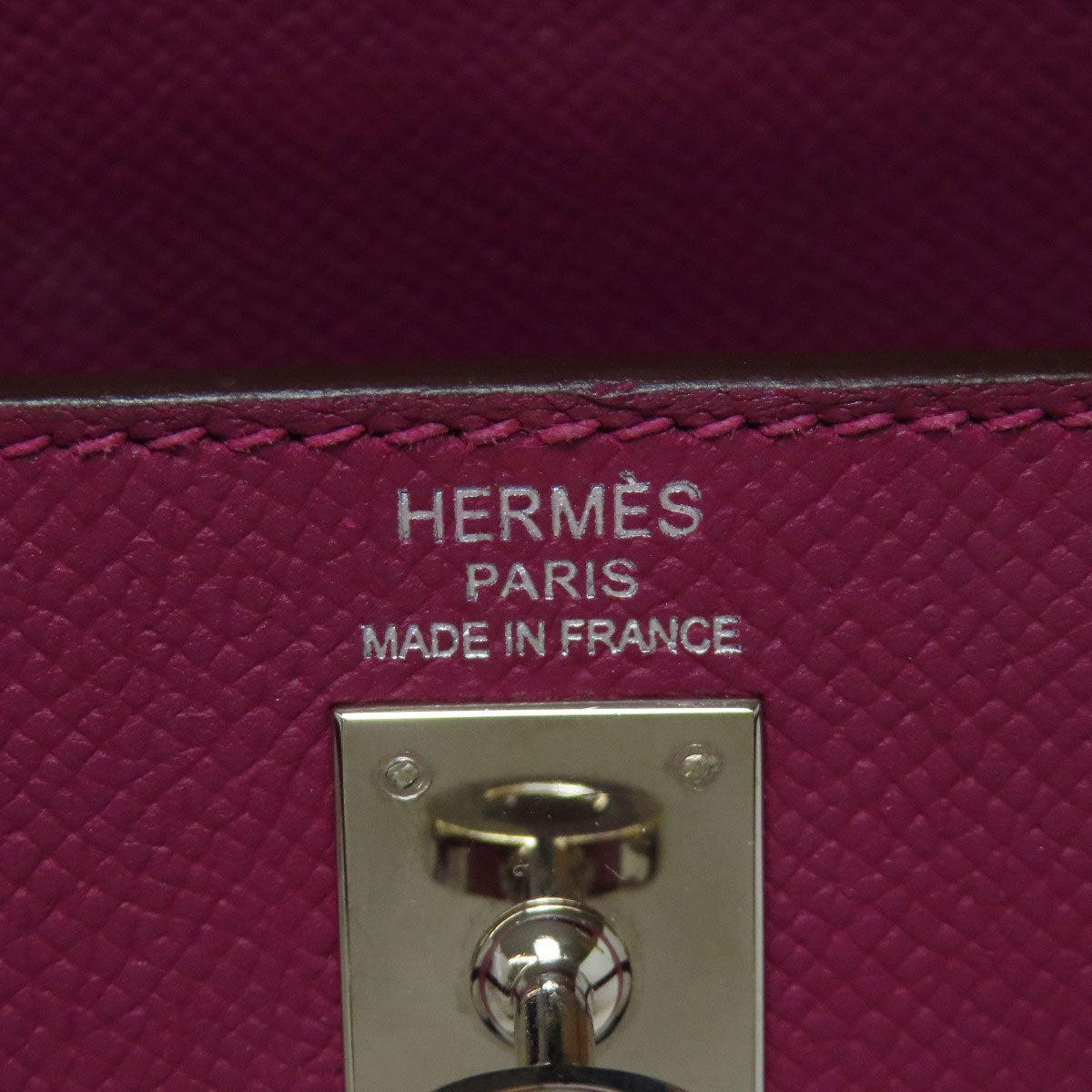 HERMES   Handbag Kelly 25 SilverHardware Epsom Ladies