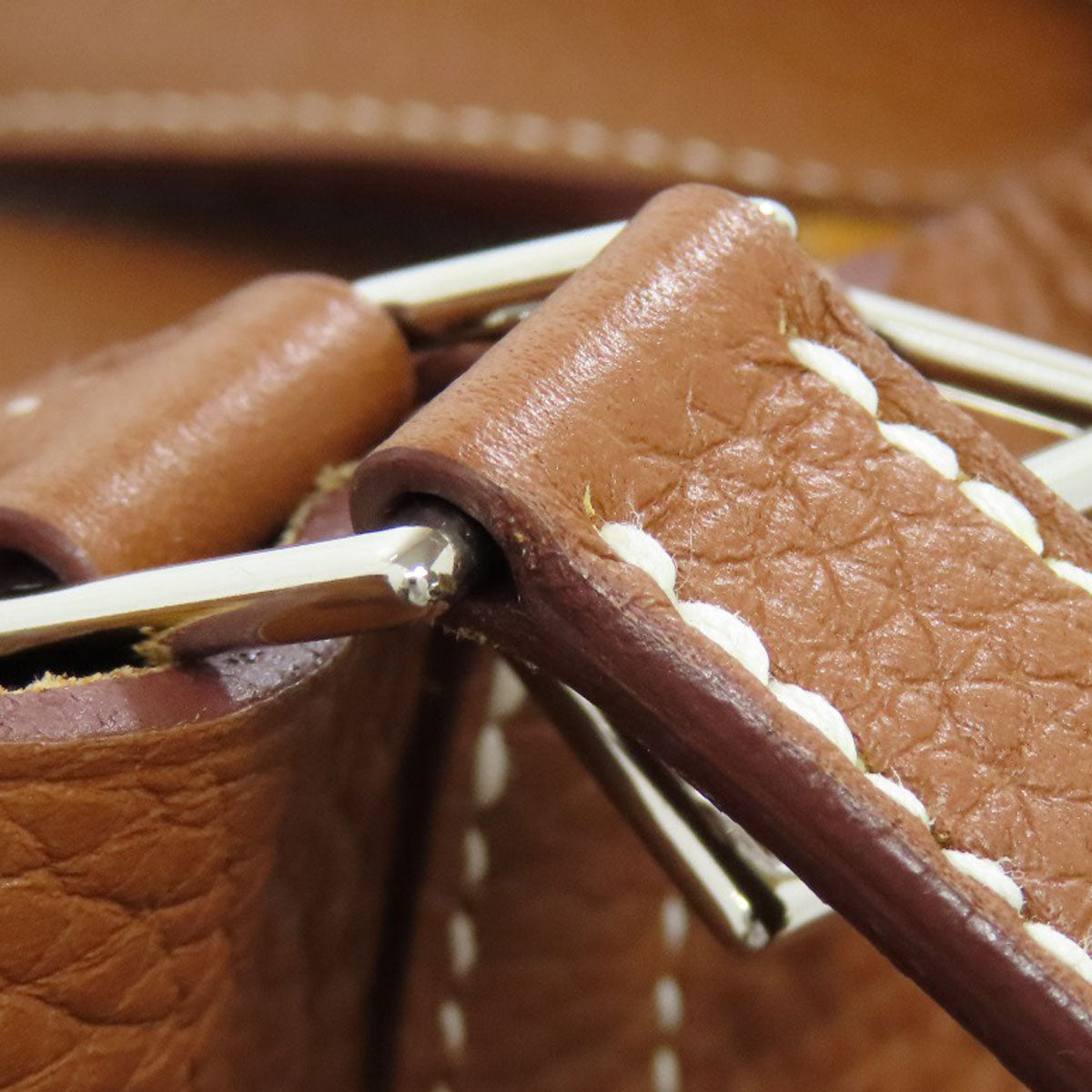 HERMES Picotin Lock MM Gold SilverHardware Handbag Taurillon Clemence Ladies [Used]