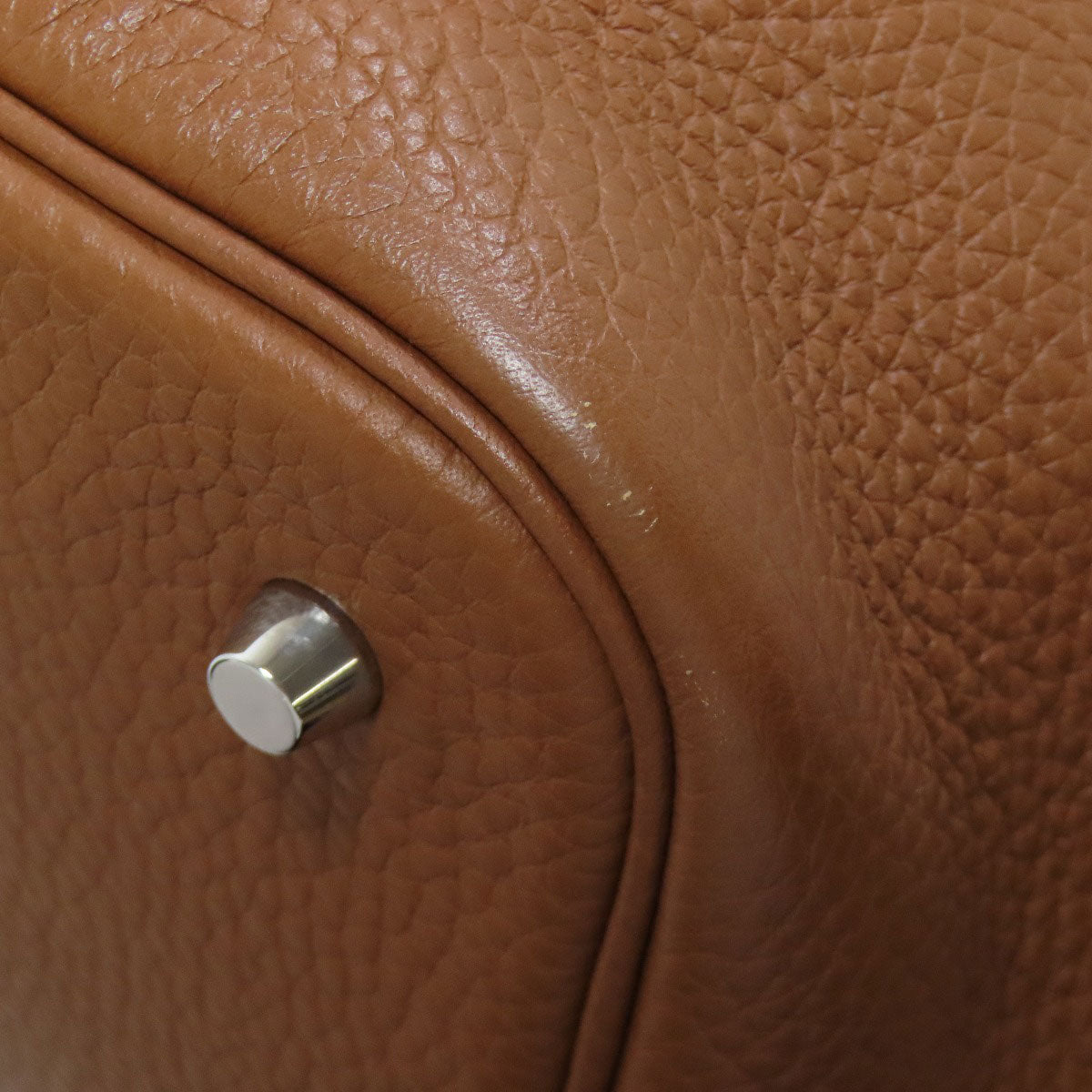 HERMES Picotin Lock MM Gold SilverHardware Handbag Taurillon Clemence Ladies [Used]