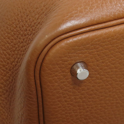 HERMES Picotin Lock MM Gold SilverHardware Handbag Taurillon Clemence Ladies [Used]